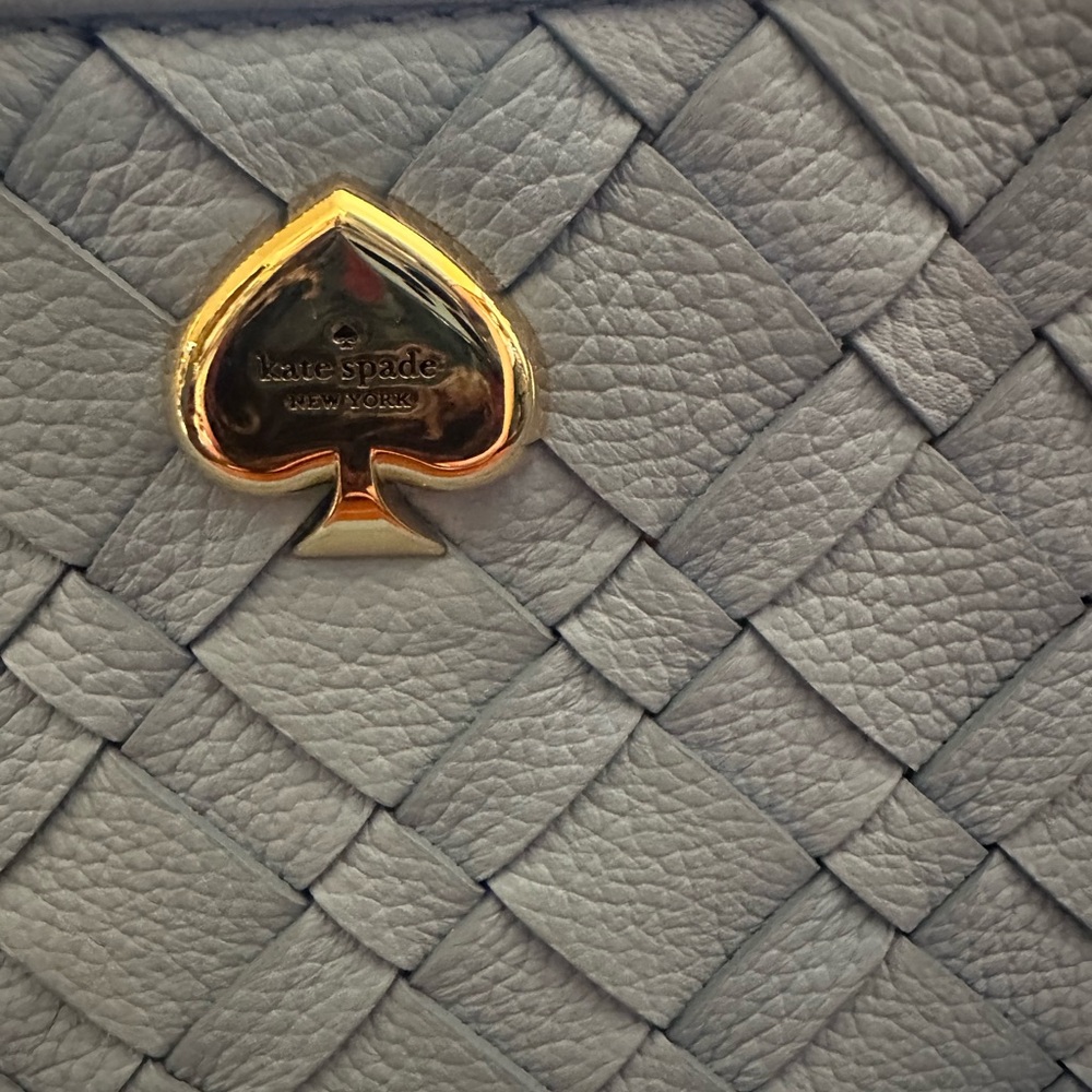 NWOT Kate Spade Light Blue Woven Shoulder Bag - Picture 5 of 5